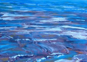 Moderne farverigt havmaleri - Havet 2009 - Billedkunstner Odder Lars Stounberg