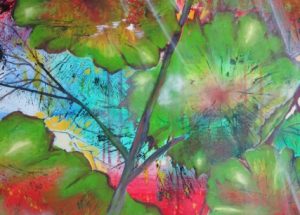 Regnskov natur maleri 2013 Billedkunstner Odder Lars Stounberg